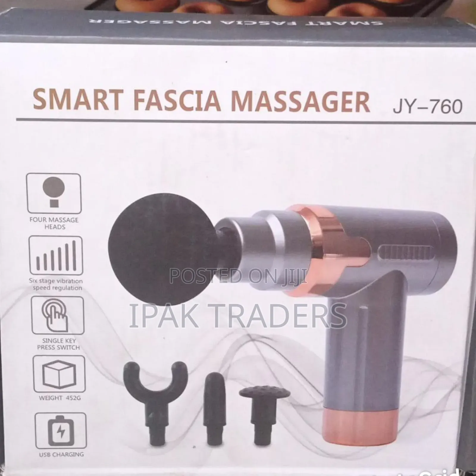 Spa Sciences Smartgun Massage Gun, Pro Therapeutic With 4 Heads