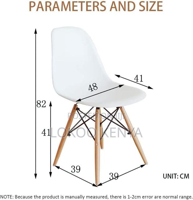 Dining Chair; Nordic Armless Non Padded Modern Eames Dining Chair - thumbnail 6