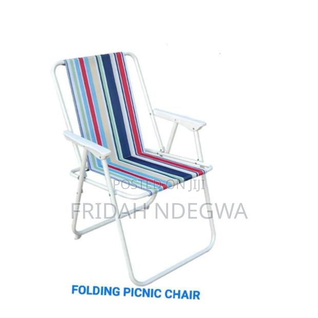 *Folding Picnic Chair With Cabana Strips - main view