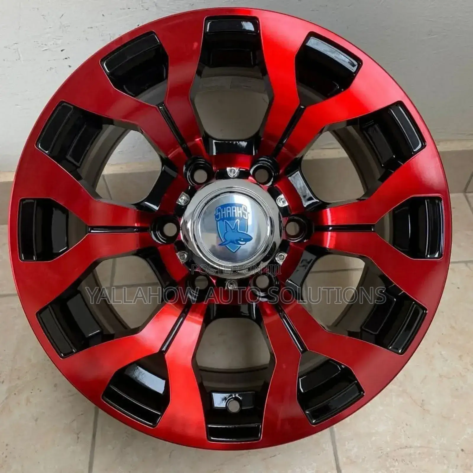 15-Inch Red Stylish Rims – Sporty, Durable Eye-Catching Wheels