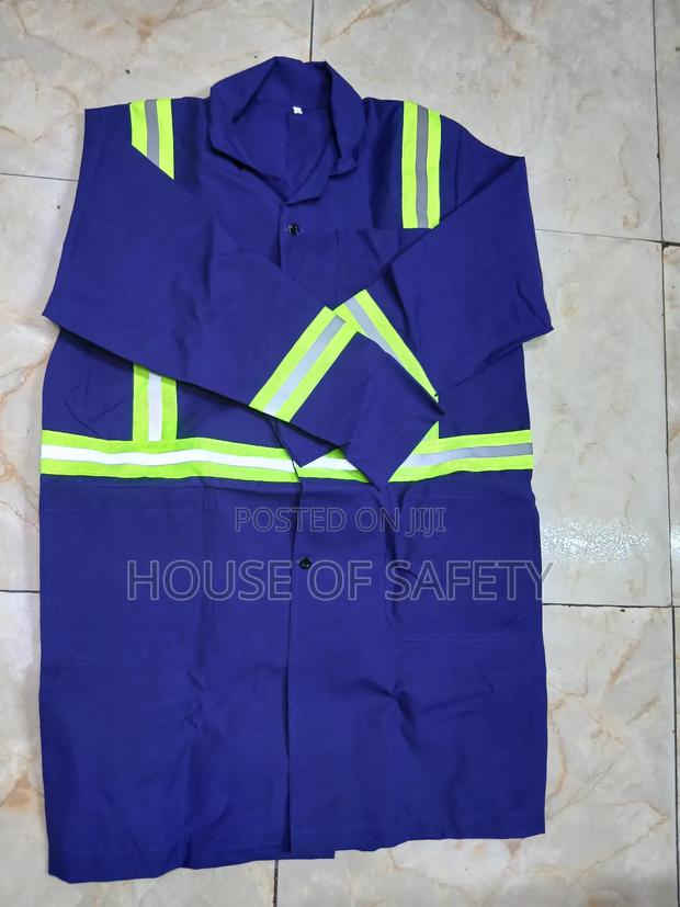 Reflective Roal Blue Dust Coats Woven Cotton
