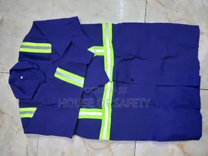 Woven Fabric Royal Bue Dust Coats With Reflection