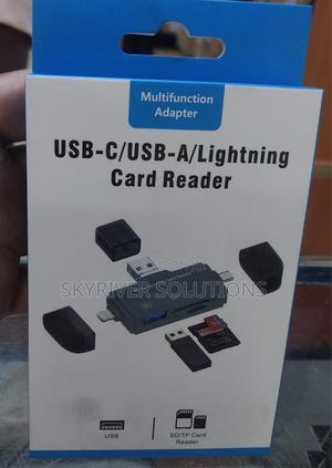 6 in 1 Multifunctional Adapter Card Reader Usb C/ Usba,Lightning,Sd,Tf - main view