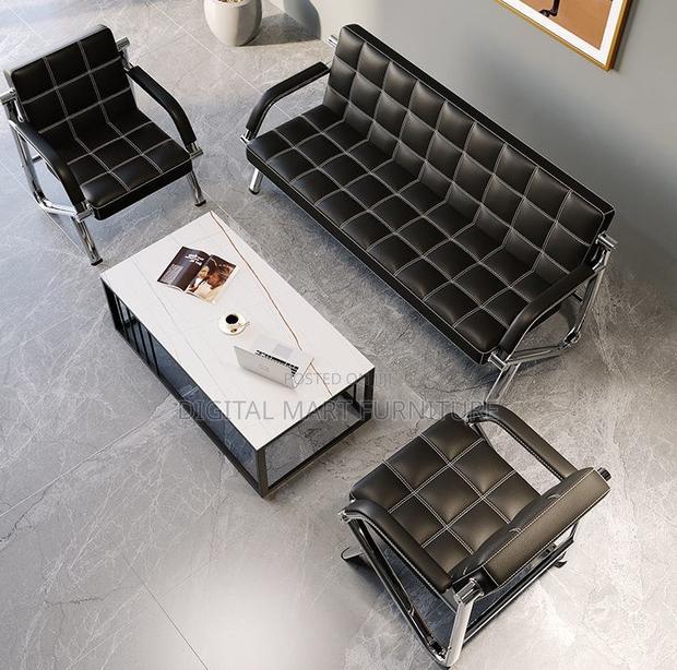 Designer Leatherette Five Seat Reception Couch - main view