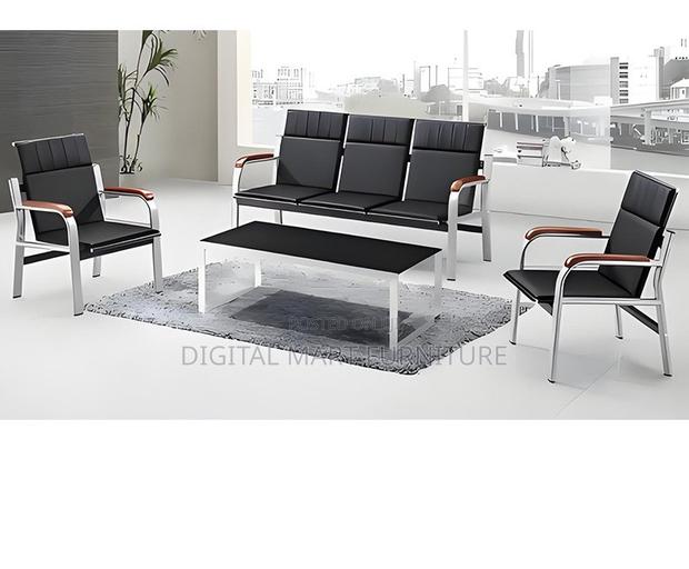 Designer Leatherette Five Seat Reception Couch - thumbnail 2