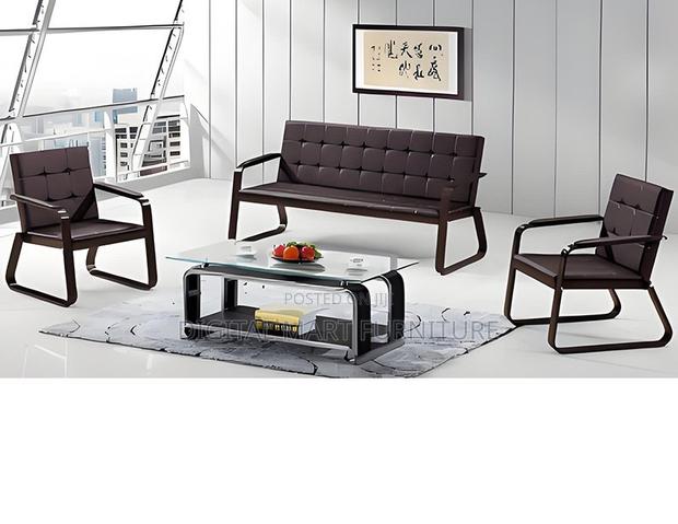 Designer Leatherette Five Seat Reception Couch - thumbnail 3