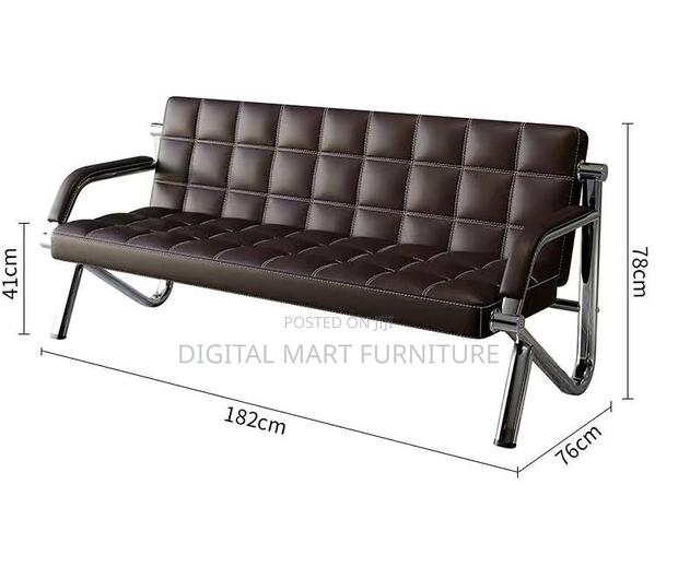 Designer Leatherette Five Seat Reception Couch - thumbnail 6