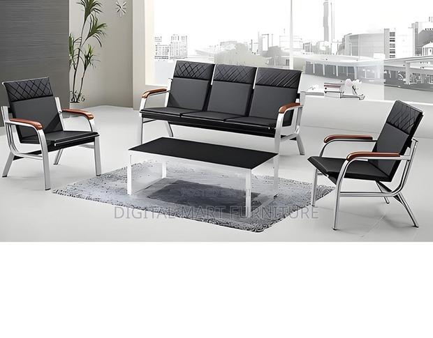 Designer Leatherette Five Seat Reception Couch - thumbnail 7