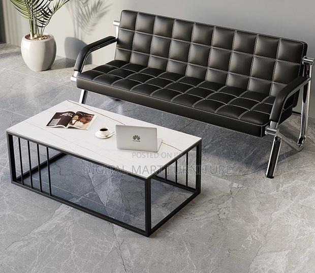 Designer Leatherette Five Seat Reception Couch - thumbnail 10