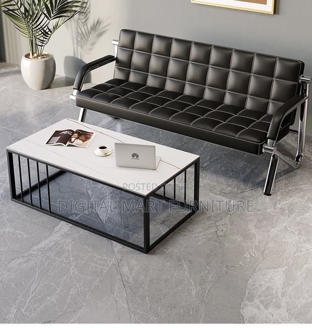 Designer Leatherette Five Seat Reception Couch - thumbnail 11