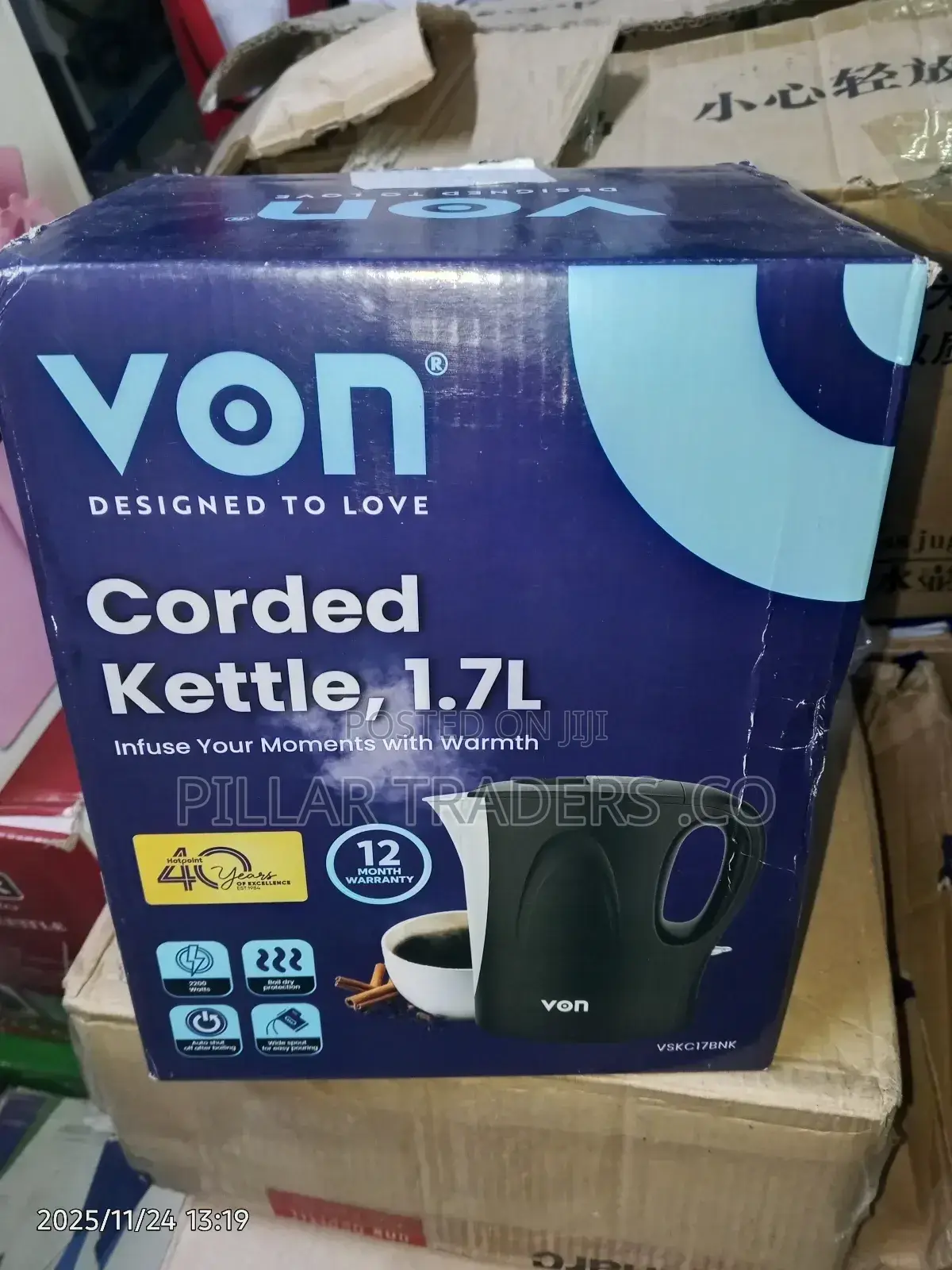 Von Electric Kettle 1.7litres