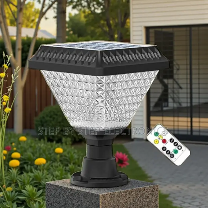 Solar Gate Pillar Light Auto Sensor Dusk to Dawn RGB Led Lamp