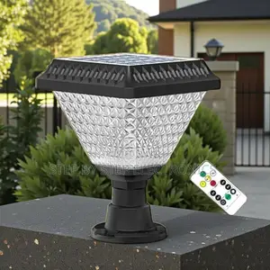 Dusk to Dawn Solar Main Gate Pillar Light RGB Led Outdoor Use