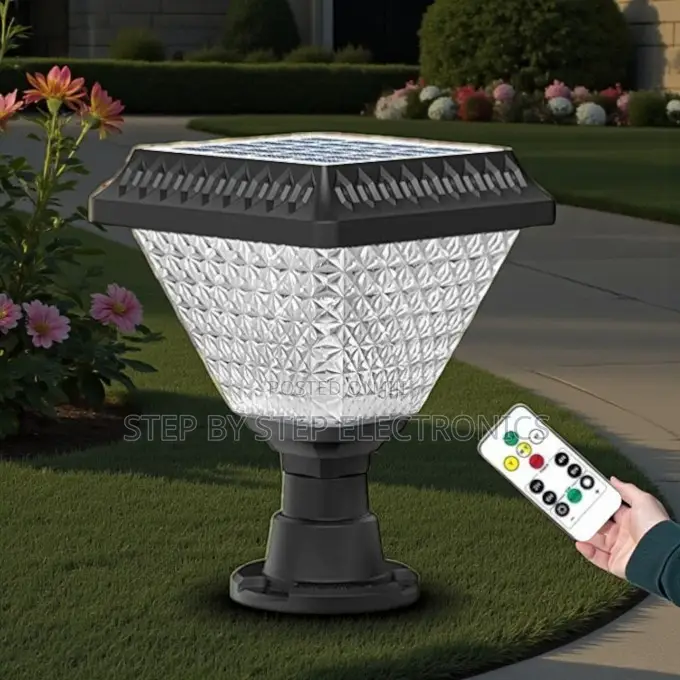 Dusk to Dawn Solar Pillar Light RGB Led Outdoor Gate Lighting
