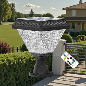 Solar Pillar Gate Light Automatic on and Off RGB Led Dusk to Dawn Lamp