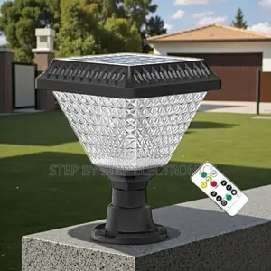 Dusk to Dawn Solar Pillar Home Light Outdoor RGB Led Waterproof Lamp