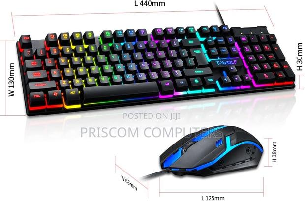 Wired Tf-230 Rainbow Backlit Game Keyboard and Mouse Set - main view