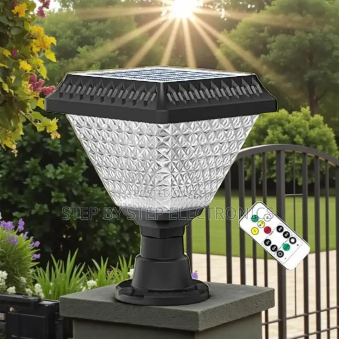 Solar Gate Pillar Light RGB Led Dusk to Dawn Energy Saving Lamp