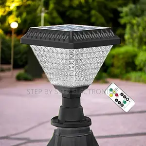 Solar Pillar Light Dusk to Dawn RGB Led Waterproof Gate / Garden Lamp