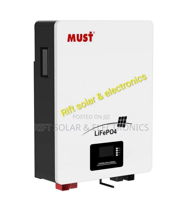 Must 5.12kwh - 51.2v Lithium Ion Lifepo4 Solar Battery 6000 Cycle