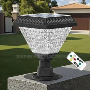 Dusk to Dawn Solar Main Gate Pillar Lamp RGB Led Outdoor Light