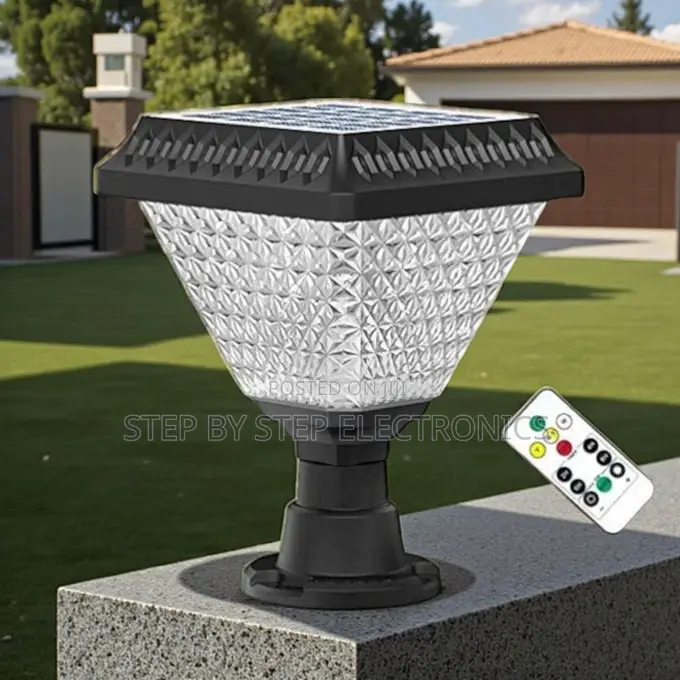 Dusk to Dawn Solar Main Gate Pillar Lamp RGB Led Outdoor Light