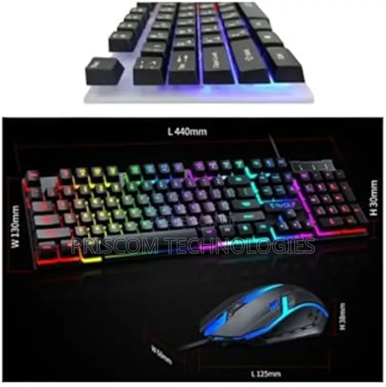 Wired T-Wolf Tf230 Keyboard and Mouse Set Mechanical Feel Keyboard