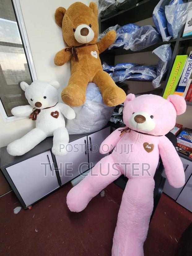 60 Cm Teddy Bear Brown, White, Pink - main view