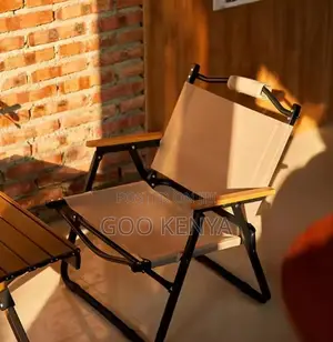 Home Chair; Portable Wood-Grain Metal Picnic Outdoor Chair