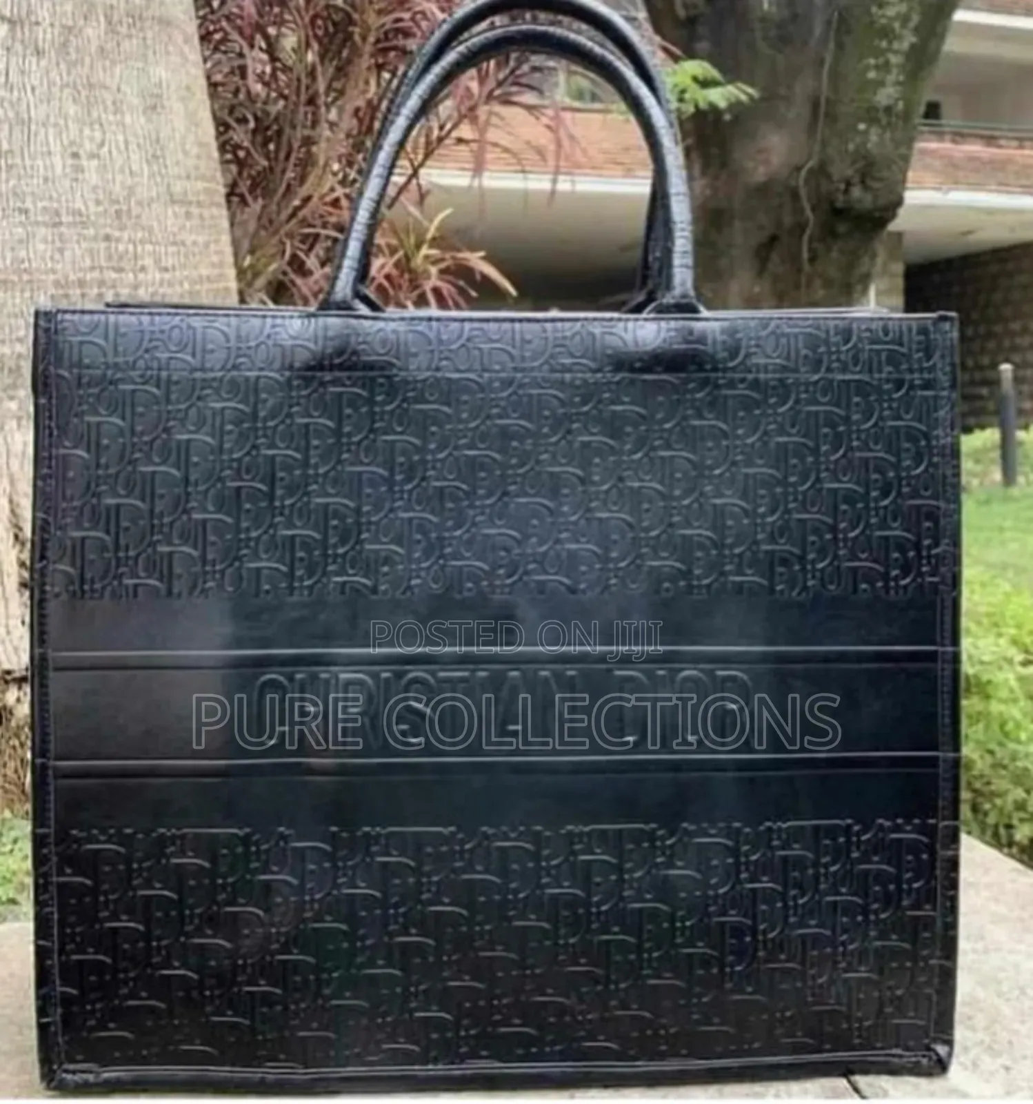 Black Christian Dior Leather Bag