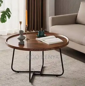 Home Table Set; MDF Nesting Coffee Table Set With Metallic Legs