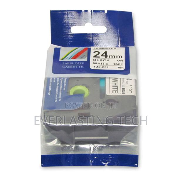 Brother Tz2-251 24mm X 8m Black on White Tape