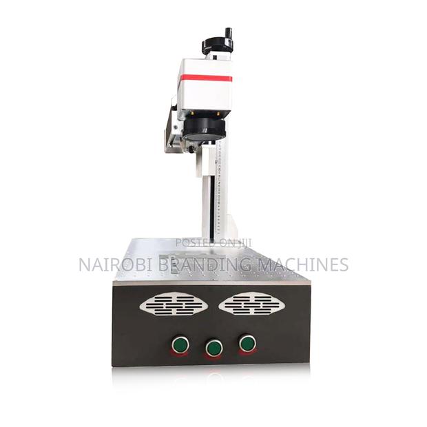 Portable Desktop Metal Plastic 20w Fiber Laser Marking Carving Machine