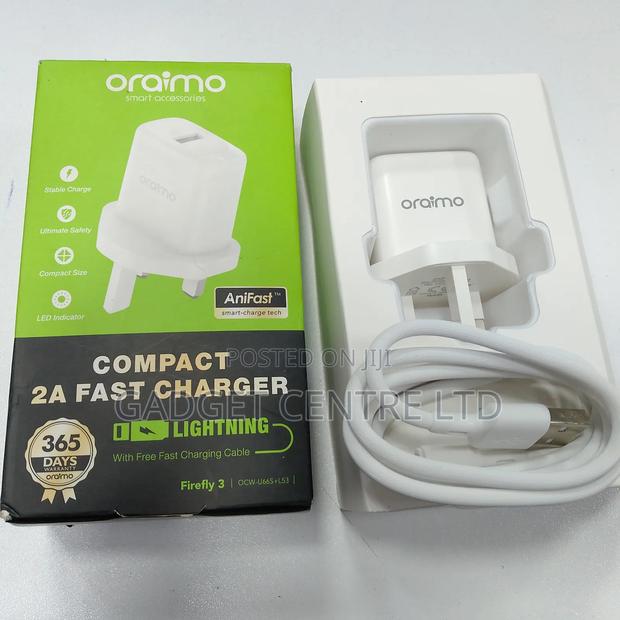 Oraimo Compact 2a Fast Charger Type C Original - thumbnail 2