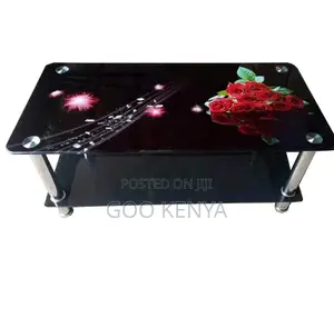 Home Table; Modern Colorful Glass Center Table for Living Room