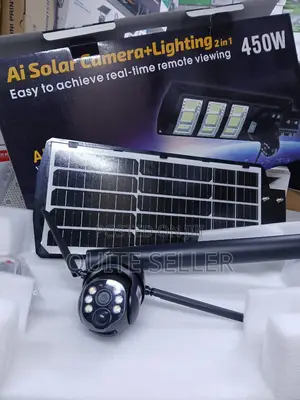 Outdoor Waterproof 2in1 Solarstreetlight and V380 4g Camera 450watt