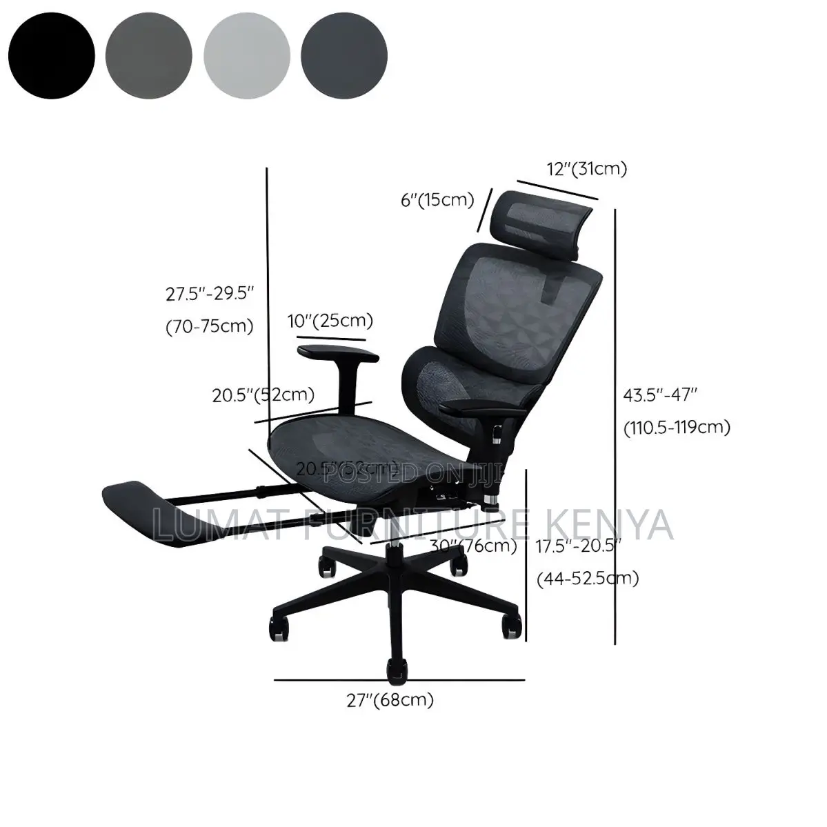 Orthopedic Recliner Office Chair With Footrest