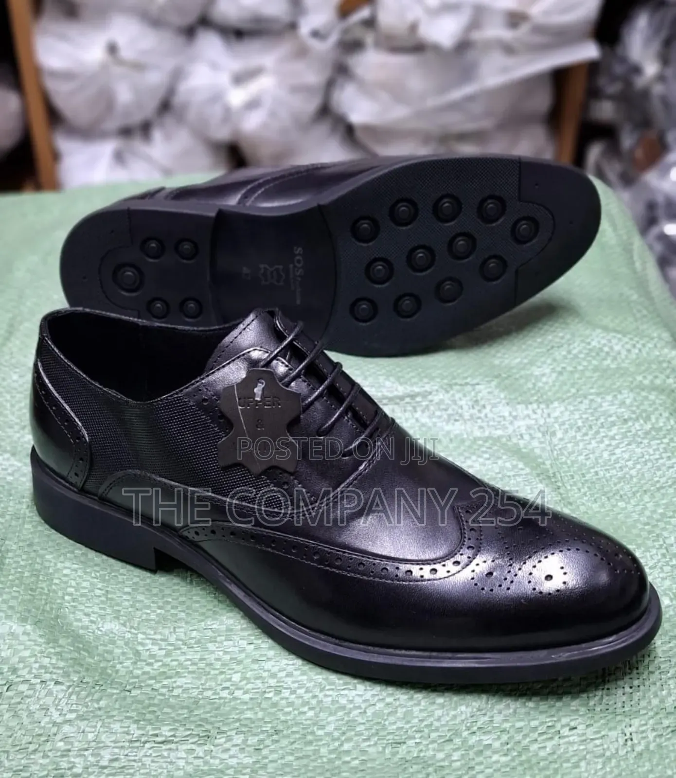 Quality Leather Official Men Oxford Laced Rubber Sole Shoes