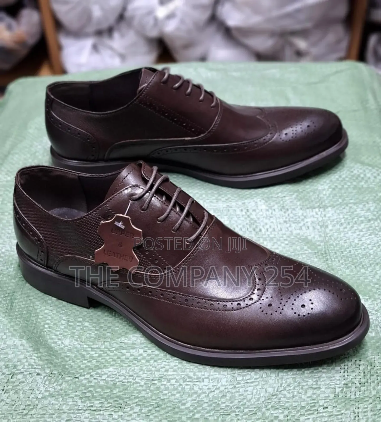Quality Leather Official Men Oxford Laced Rubber Sole Shoes