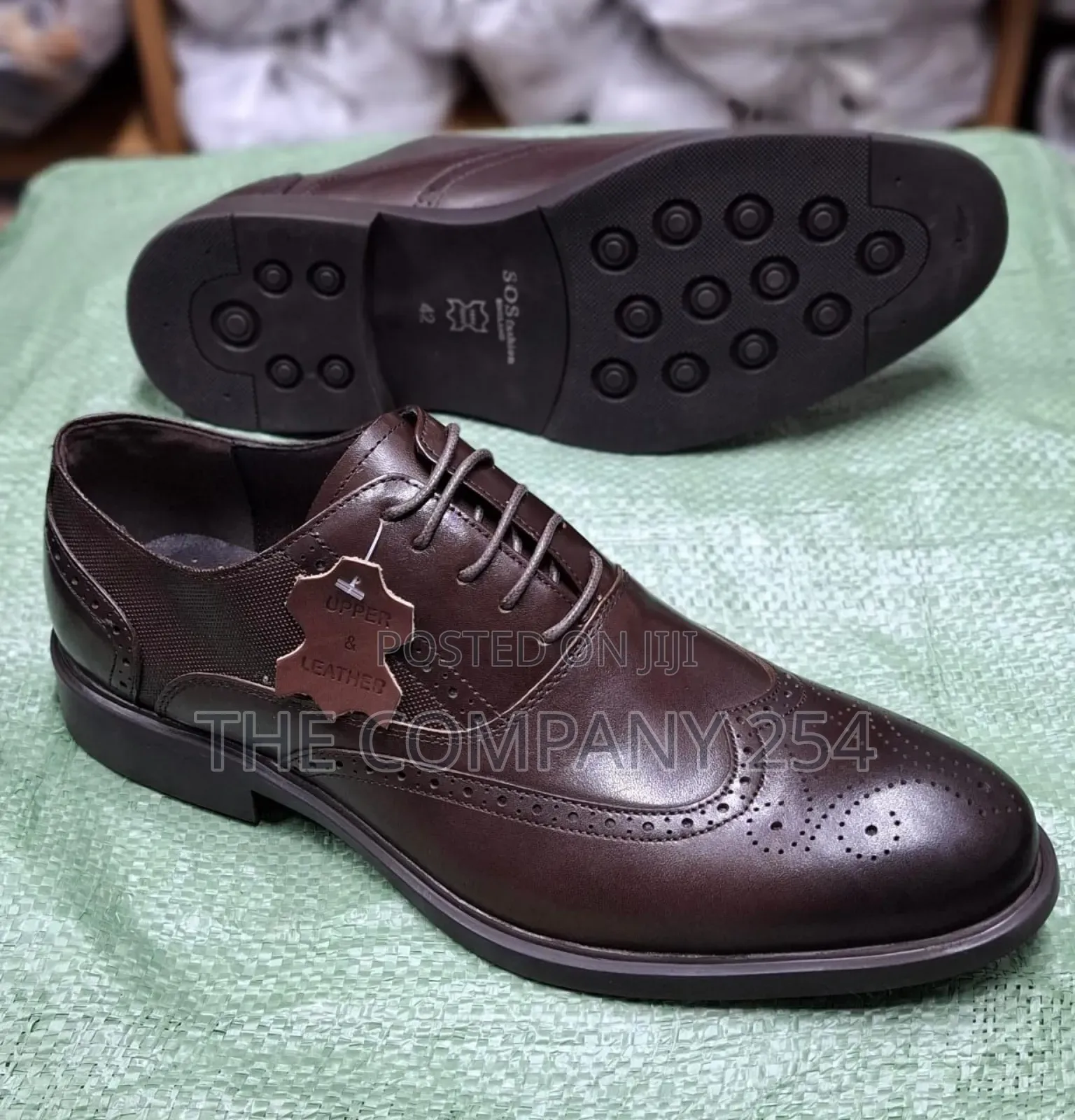 Quality Leather Official Men Oxford Laced Rubber Sole Shoes