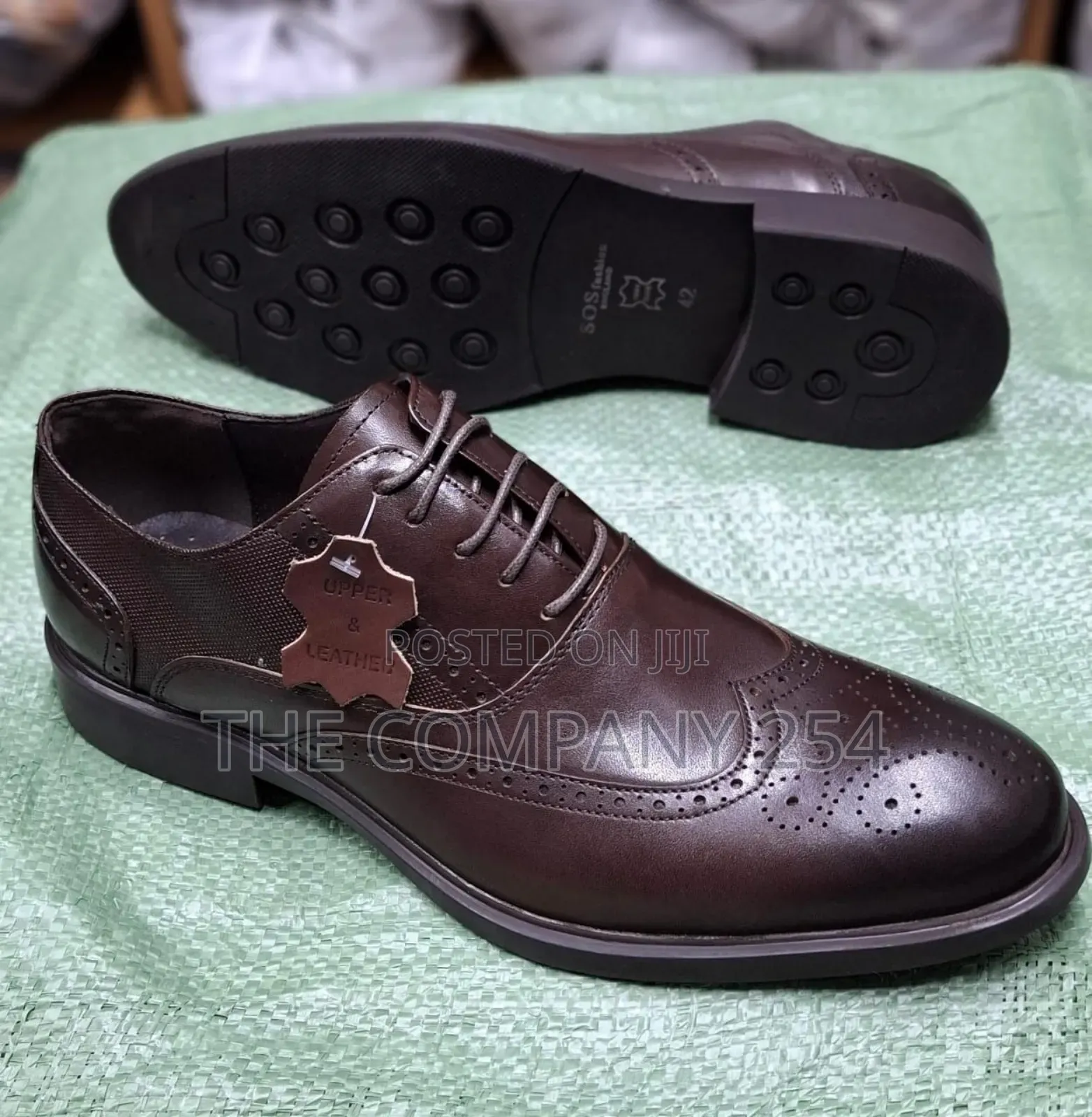 Quality Leather Official Men Oxford Laced Rubber Sole Shoes