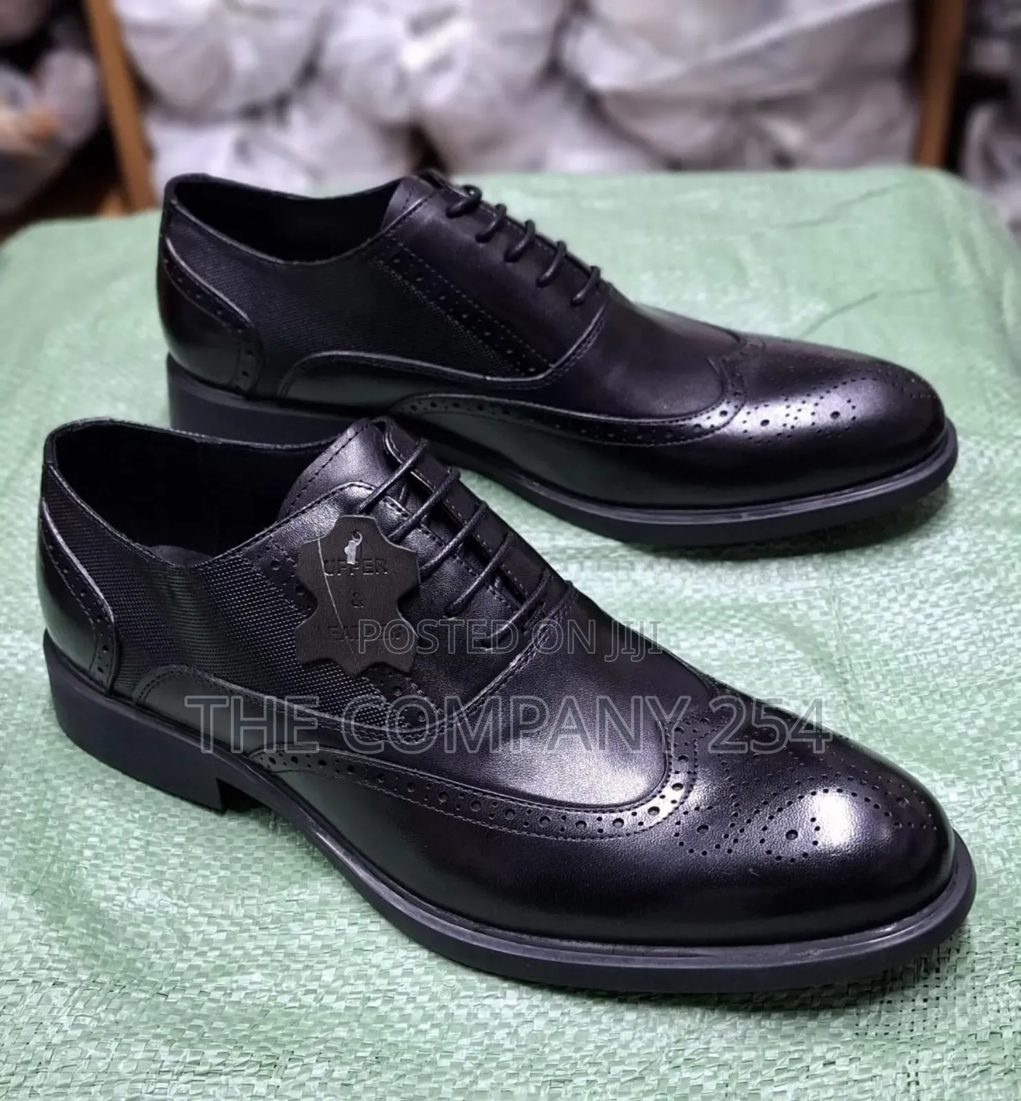 Quality Leather Official Men Oxford Laced Rubber Sole Shoes
