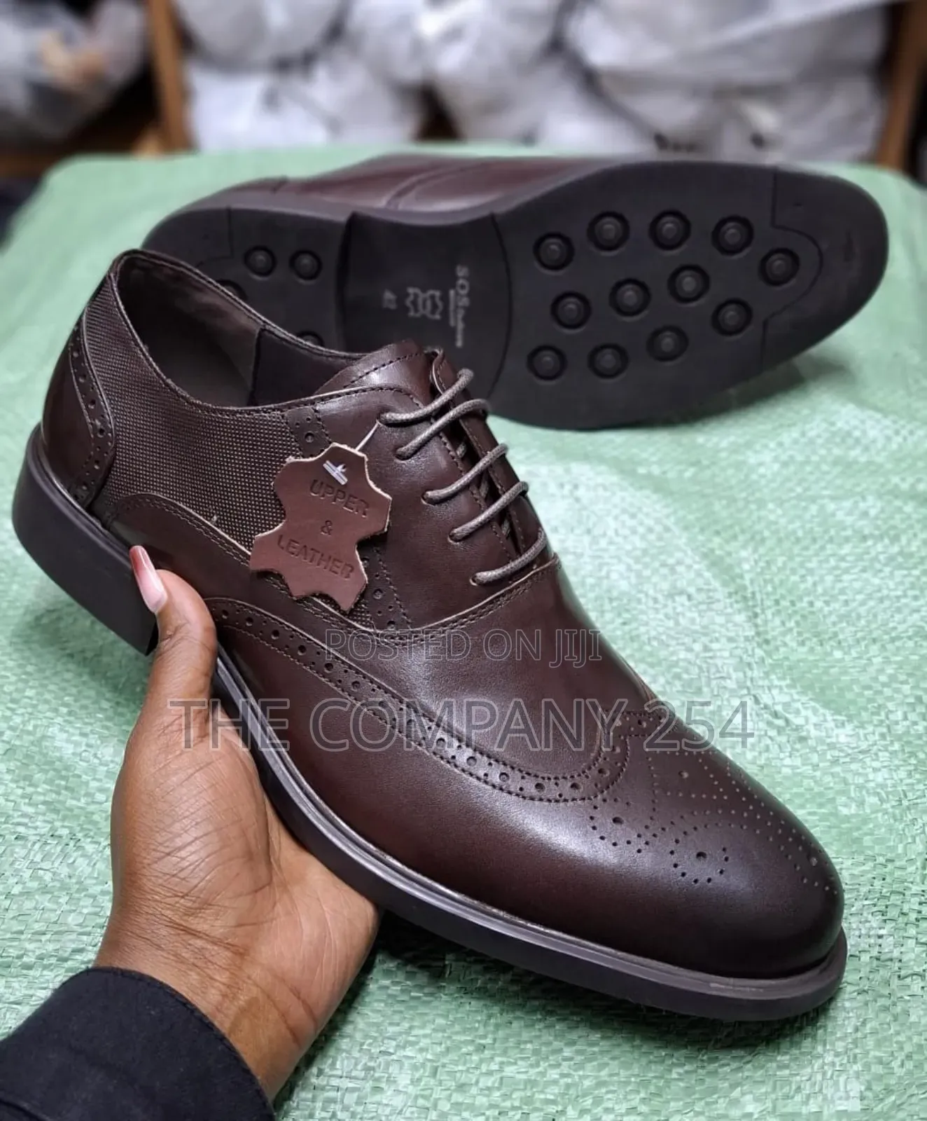 Quality Leather Official Men Oxford Laced Rubber Sole Shoes