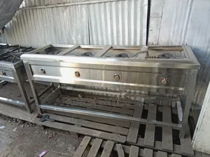 4 Burners Stainless Steel Cooking Jiko