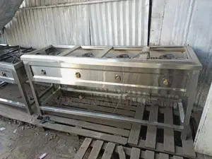 4 Burners Stainless Steel Cooking Jiko