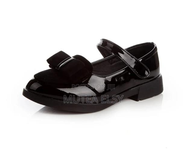 Black,Maroon Red Wet Look Kids Dollyshoes