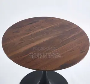Home Table; Mid-Century MDF Top Round Dining Table