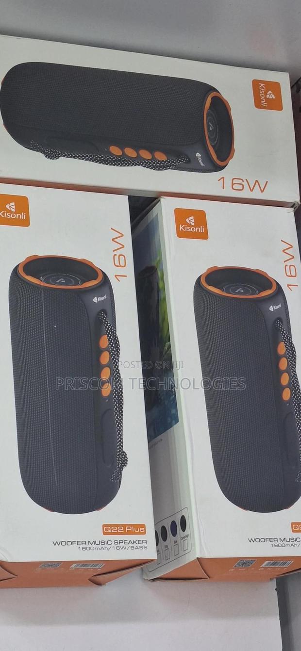 16w Kisonli Wireless Speaker Woofer Rechargeable 1800mah - thumbnail 2