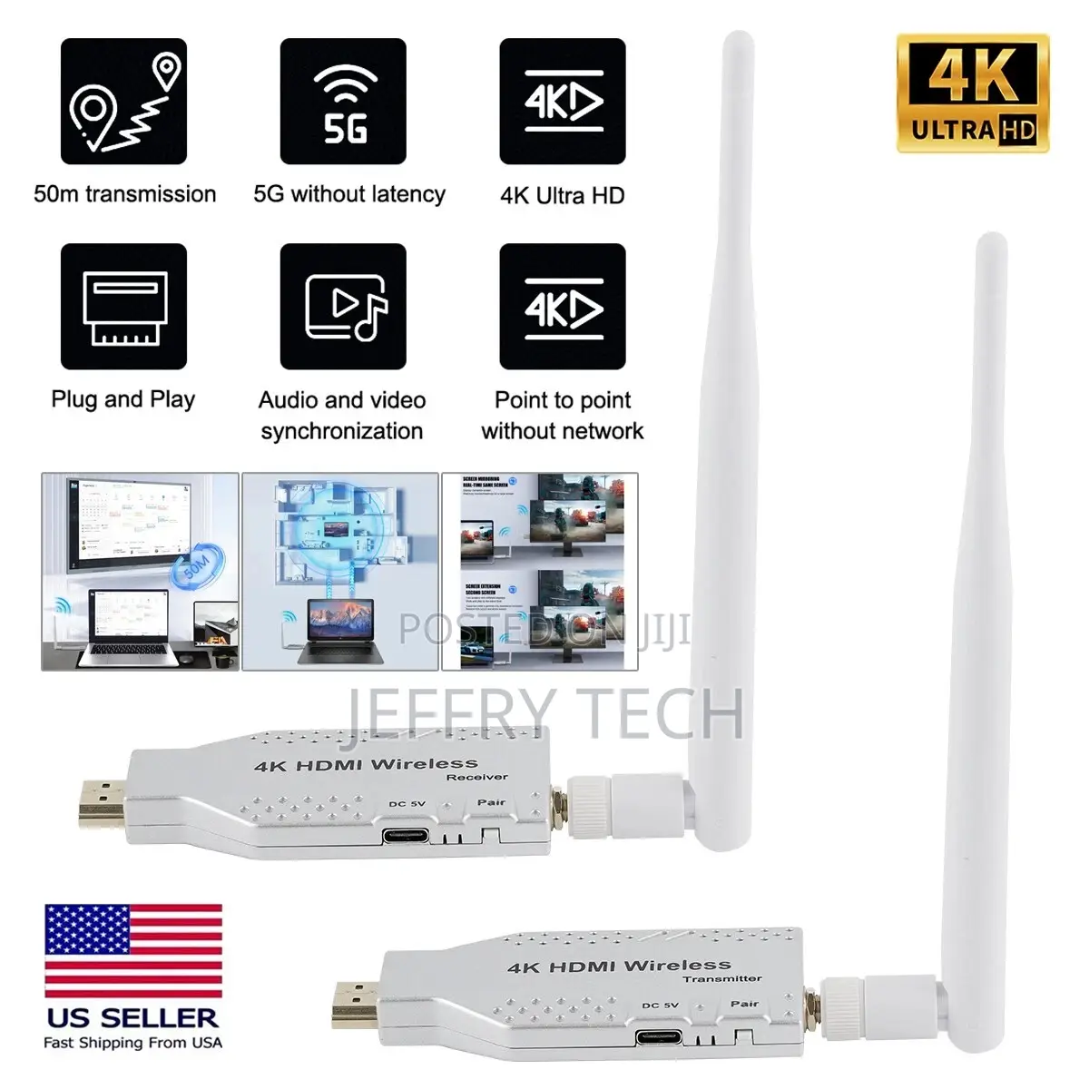 Wireless Hdmi Transmitter Receiver Extender Tv Video/Audio Adapter
