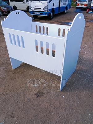 White Baby Cot (2*4) With Mattress - main view